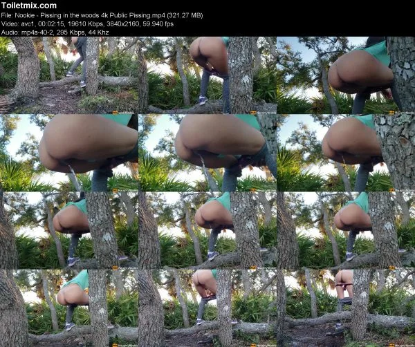 Nookie – Pissing in the woods 4k Public Pissing