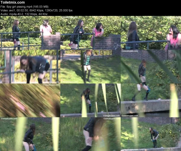 Spy girl pissing pissing in public, HD 2019