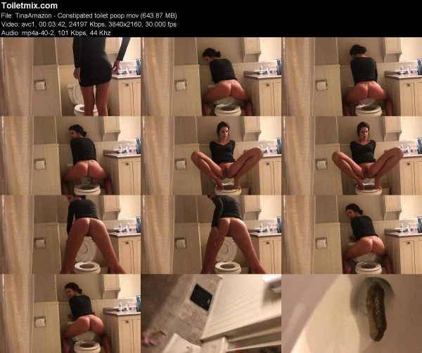 TinaAmazon – Constipated toilet poop women scat videos, 2019