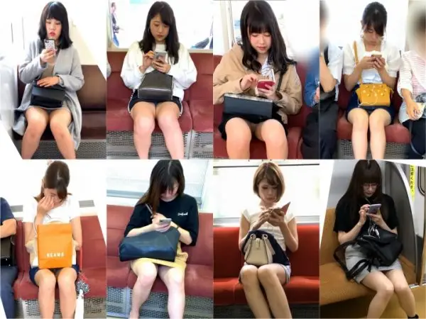 （顔出し期間限定版）電車対面パンチラ2019 Japanese Voyeur