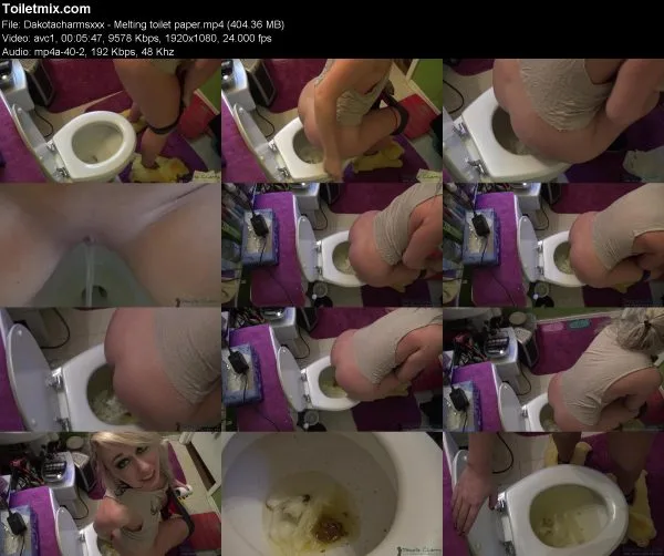 Dakotacharmsxxx – Melting toilet paper