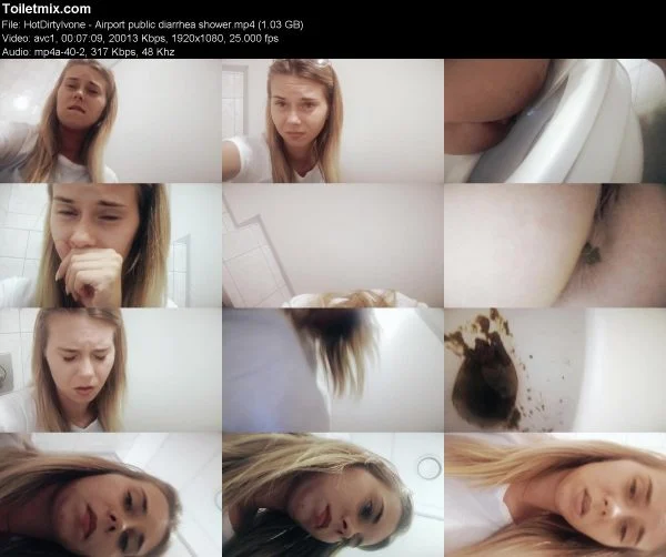 HotDirtyIvone – Airport public diarrhea shower