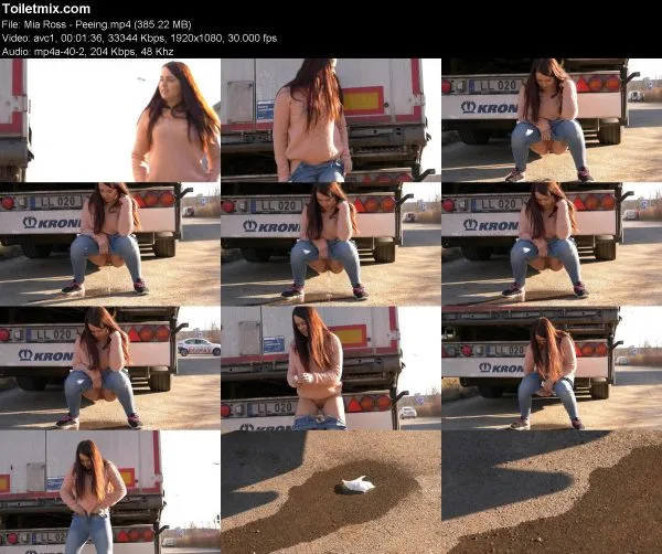 Mia Ross – Peeing pissing in public, HD 2020