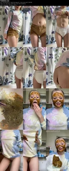 Sexandcandy18 – Teens first diaper fill  – face mask