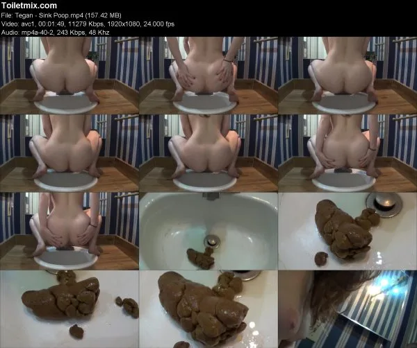 Tegan – Sink Poop women scat videos, 2020