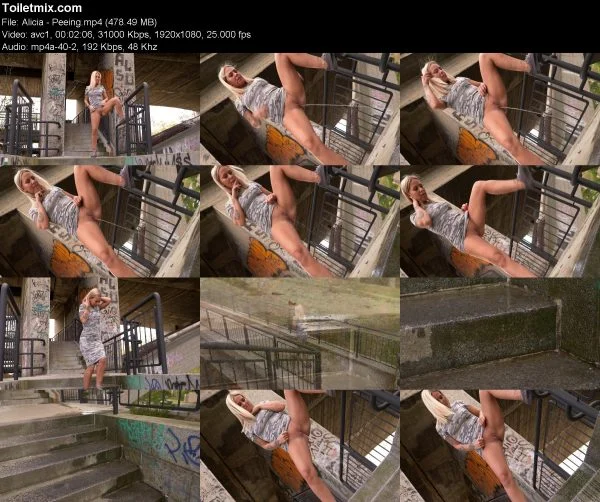 Alicia – Peeing pissing in public, HD 2020