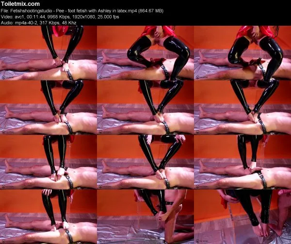 Fetishshootingstudio – Pee – foot fetish with Ashley in latex