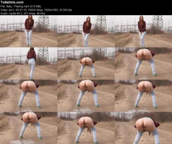 Sally – Pissing pissing in public, HD 2020
