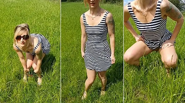 SereneXX – Taking a Pee in the Field