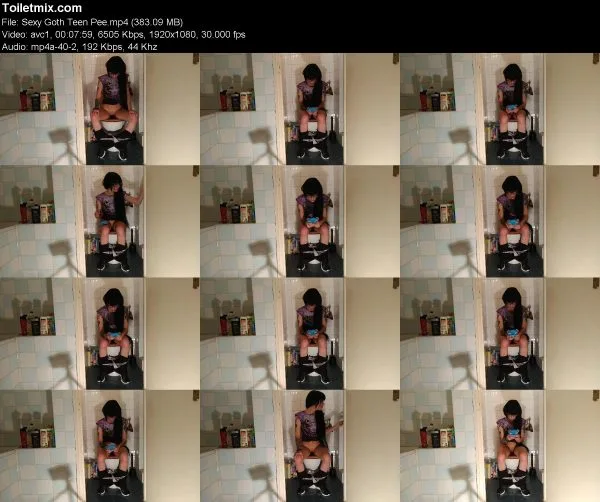 Sexy Goth Teen Pee