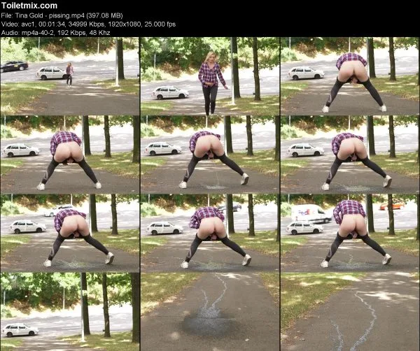 Tina Gold – pissing pissing in public, HD 2020