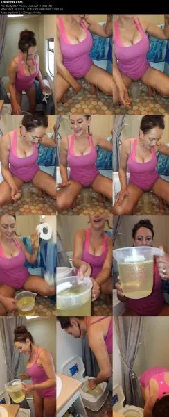 Busty MILF Pissing a Lot