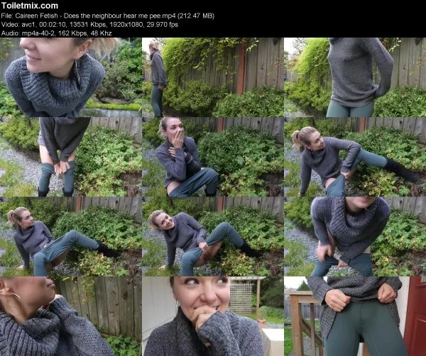 Caireen Fetish – Does the neighbour hear me pee