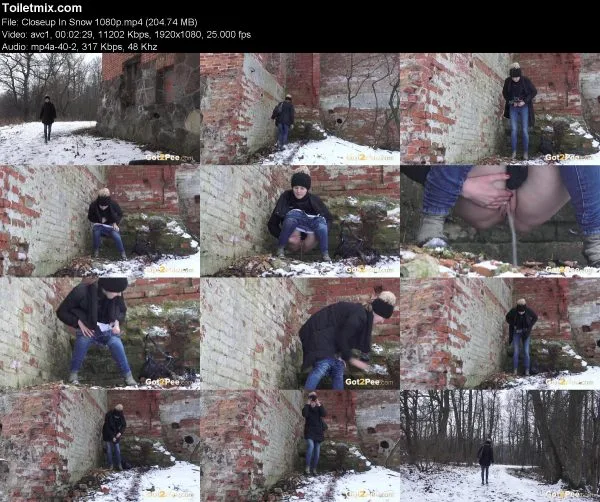 Got2Pee Closeup In Snow 1080p