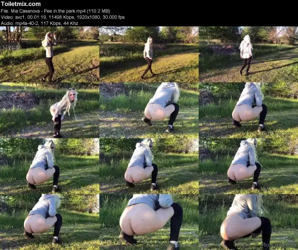 Mia Casanova – Pee in the park