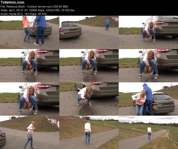 Rebecca Black – Outdoor tennis pissing in public, HD 2020