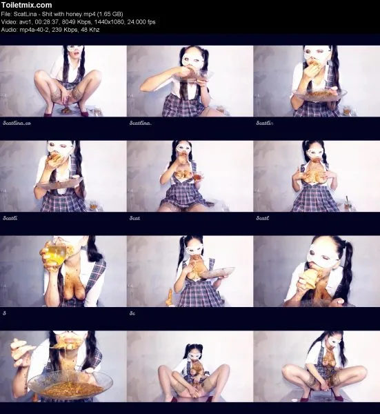 ScatLina – Shit with honey women scat videos, 2020