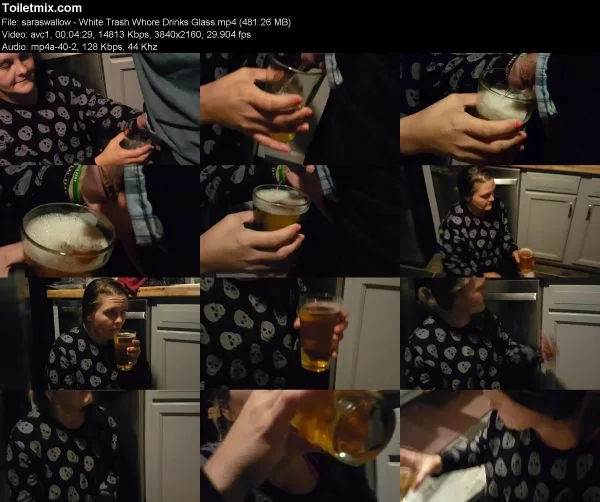 saraswallow – White Trash Whore Drinks Glass