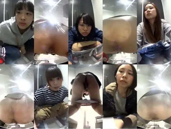 無修正　和式トイレ美女の極太うんこ Pooping Toilet Voyeur