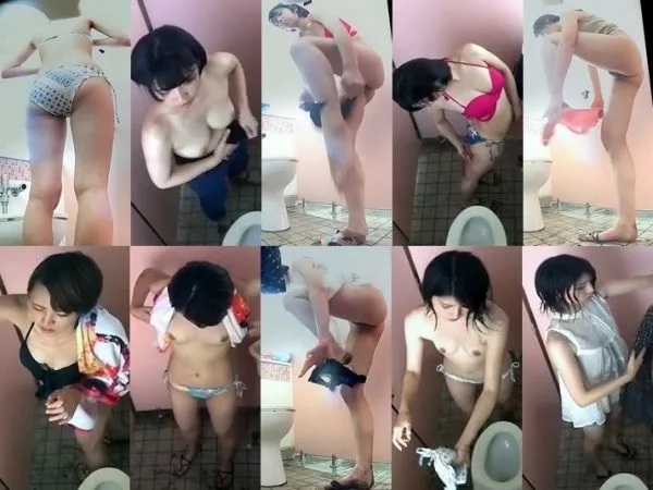 Girls Changing Room ２カメラ海のトイレでお着換え２