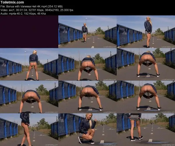 Bonus with Vanessa Hell 4K pissing in public, HD 2020