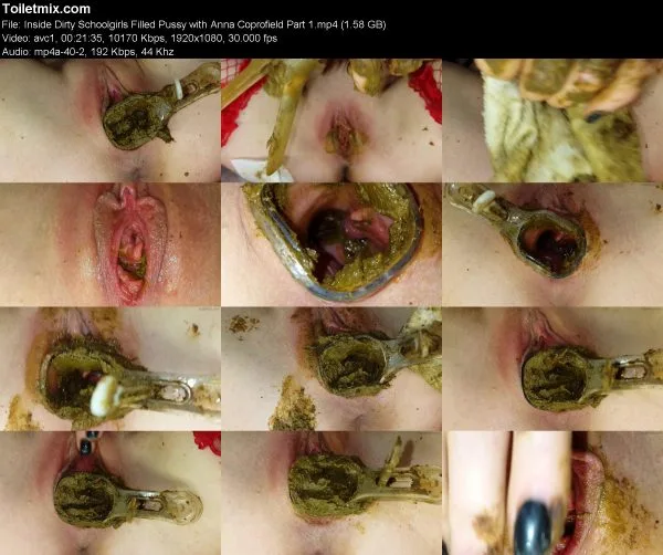 Inside Dirty Schoolgirls Filled Pussy with Anna Coprofield Part 1