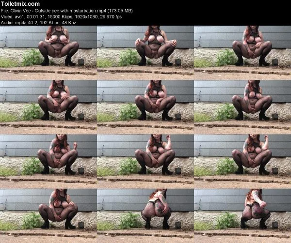 Olivia Vee – Outside pee with masturbation