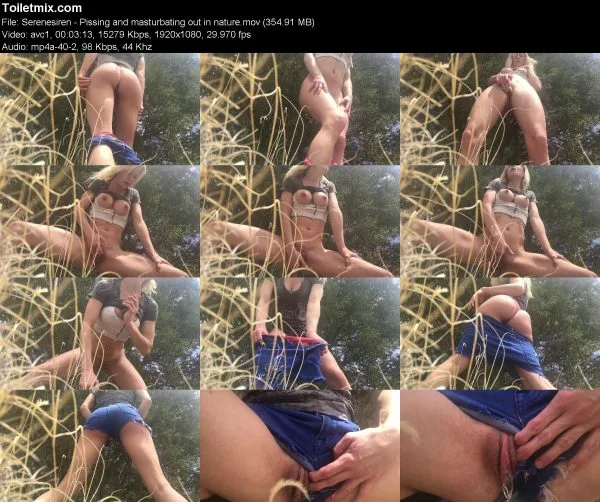 Serenesiren – Pissing and masturbating out in nature