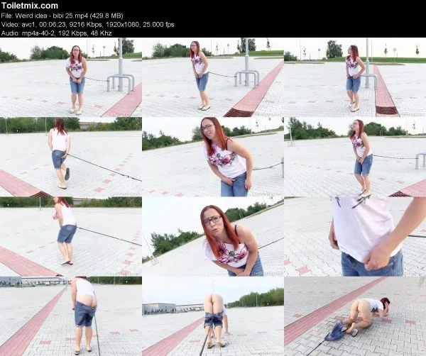 Weird idea – bibi 25 pissing in public, HD 2020