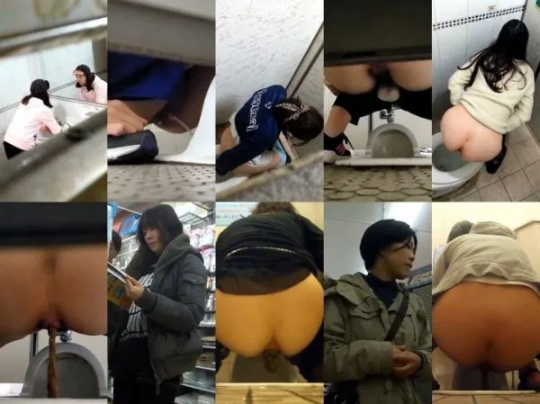 digi-tents 【JDトイレ盗撮】花柄ワンピのお尻 Pooping Voyeur