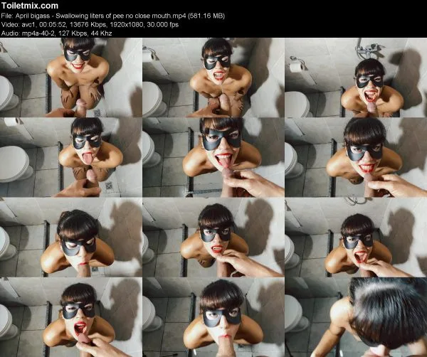 April bigass – Swallowing liters of pee no close mouth