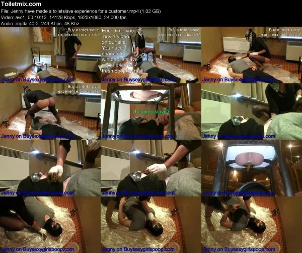 Jenny have made a toiletslave experience for a customer
