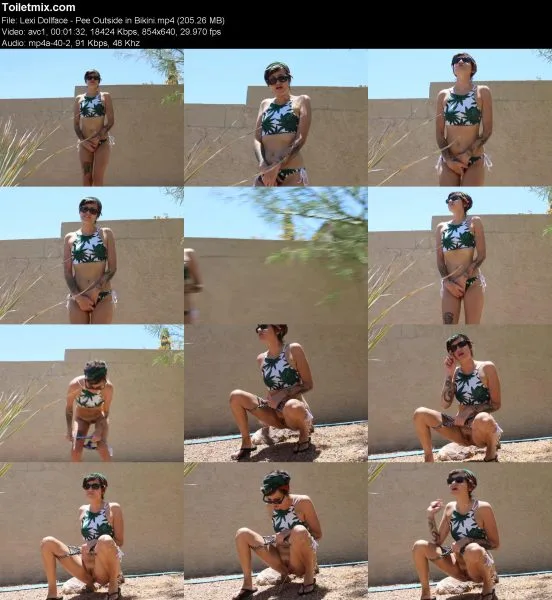 Lexi Dollface – Pee Outside in Bikini