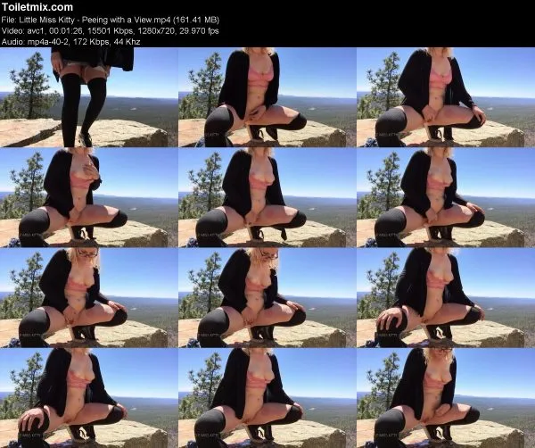 Little Miss Kitty – Peeing with a View