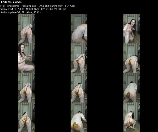 PrincessPoo – Hide and seek – Anal shit stuffing