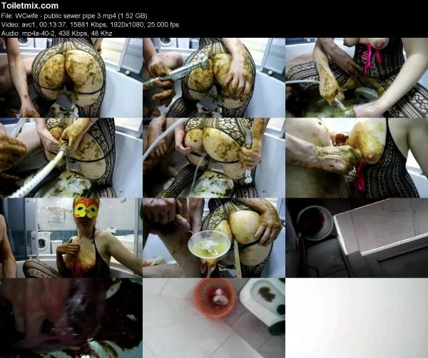 WCwife – public sewer pipe 3 women scat videos, 2020