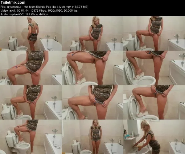 lolyamateur – Hot Mom Blonde Pee like a Men