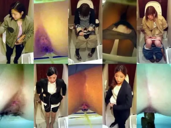 Pooping Voyeur Toilet 無修正　公衆トイレ2カメ盗撮