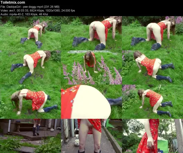 DaddysGirl – pee doggy pissing in public, HD 2020
