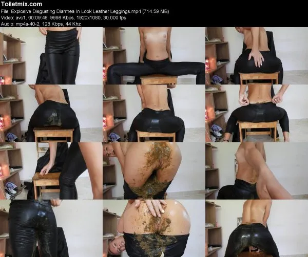 Explosive Disgusting Diarrhea In Look Leather Leggings
