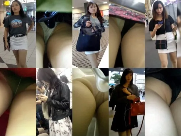 Gcolle Upskirt Japanese Voyeur camera【永久保存版】まんこはみ出し寸…