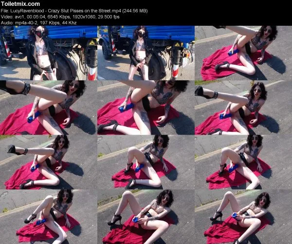 LucyRavenblood – Crazy Slut Pisses on the Street