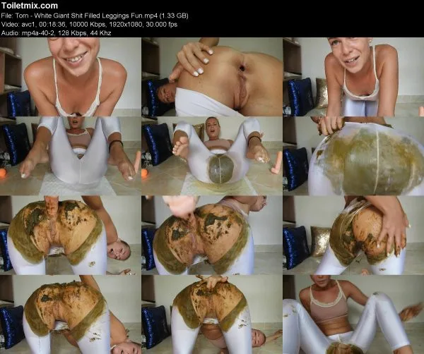 Torn – White Giant Shit Filled Leggings Fun