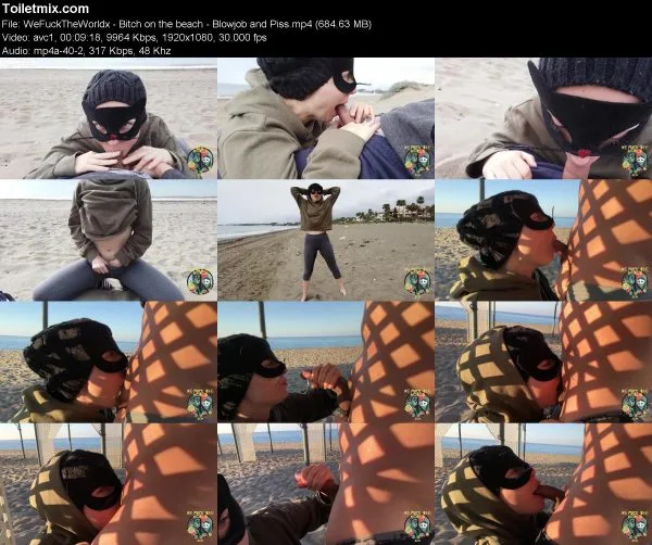 WeFuckTheWorldx – Bitch on the beach – Blowjob and Piss