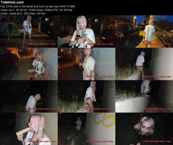 Drink piss in the street and fuck my ass