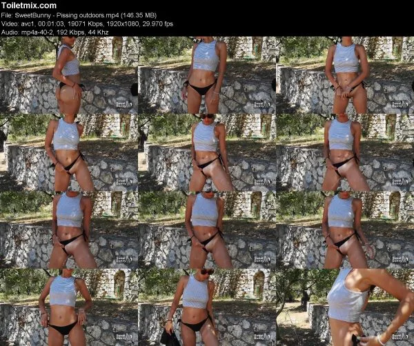 SweetBunny – Pissing outdoors