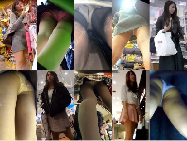 【JKプリクラ11】ムチエロ4人組のエッチなおp Japanese Voyeur Girls Upskirt