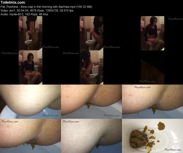 PooAlina – Alina crap in the morning with diarrhea