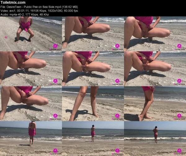 DesireTeen – Public Pee on Sea Side