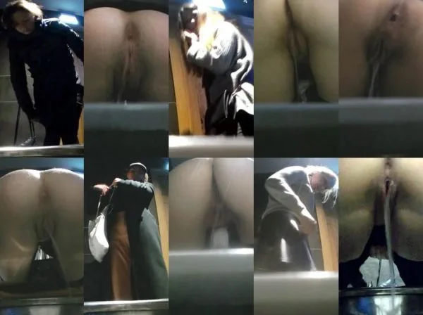 Amateur Pee Voyeur EgoisteWC 56-100 Young girls pissing close-up on the …